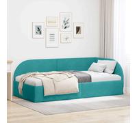 Cadre de lit d'angle avec tête de lit Velours Lit en gain place moderne vidaXL v