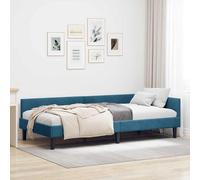 vidaXL Cadre de lit d'angle avec tête de lit en velours moderne Vert foncé 80 x 200 cm