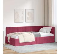 Cadre de lit d'angle avec tête de lit Velours Lit plateforme en Cadres vidaXL vi