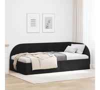 Vidaxl Cadre De Lit D'angle Gris Clair 90 X 200 Cm Velours