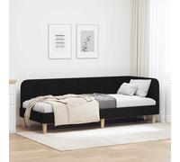vidaXL Cadre de lit d'angle Bordeaux 80 x 200 cm tissu