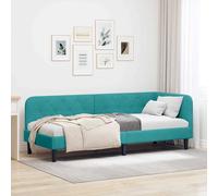 Cadre de lit d'angle Velours Lit Lits jour salon en velours gain place vidaXL vi