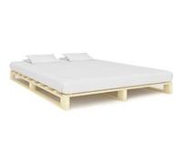 Cadre de lit de palette sans matelas 200x200 cm bois massif pin Marron G