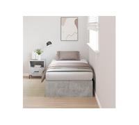 Cadre de lit de rangement Gris béton 90x200 cm 3335344
