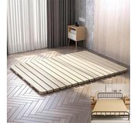 Cadre de lit de Style Japonais, Planche de lit Double Pliable, Matelas futon de Sol 74,8 x 78,7 Pouces, Matelas en Bois Massif Respirant et résistant, Tapis de Couchage pour Chambres et salo