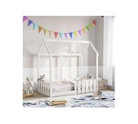 vidaXL Cadre de lit enfant en forme de maison 70x140 cm Pin massif Plateforme