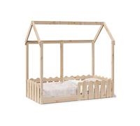 vidaXL Cadre de lit d'enfants forme de maison 70x140cm bois pin massif, cadre de lit en forme de maison, cadre de lit pour 850698 Beige G