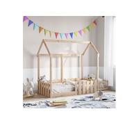 Cadre de Lit d'Enfants Forme de Maison Meuble de Chambre Bois Massif Pin vidaXL
