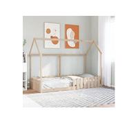 Cadre de lit d'enfants forme de maison 90x190cm bois massif pin, cadre de lit en forme de maison, cadre de lit pour 850692