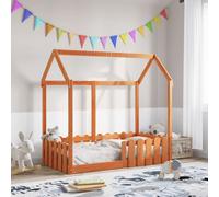 Vidaxl Cadre De Lit D'enfants Forme De Maison Sans Matelas 80x160 Cm Marron