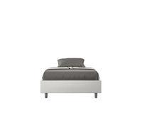 Cadre de lit double Azelia 140x190 avec sommier - blanc
