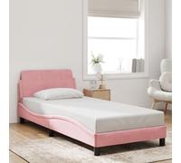 Cadre de Lit Dover Rembourré Gris Clair 90x200 cm Velours vidaXL