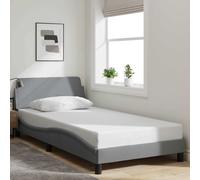 Cadre de Lit Dover Rembourré Simple Gris Foncé 90x200 cm Tissu vidaXL