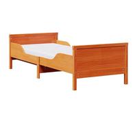 Cadre de lit en Bois de pin Massif Marron avec Matelas 80 x 200 cm, Design rectangulaire Moderne, mobilier de Chambre Durable et Fonctionnel