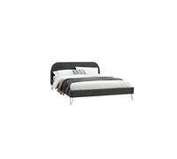 Phoenix Lit 140 Velours Gris & Laiton Gris