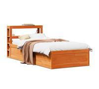 Cadre de Lit et Tête de Lit Adulte Sommier Chambre Intérieur Bois de Pin vidaXL