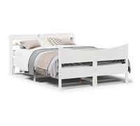 Cadre de Lit et Tête de Lit Adulte Sommier Chambre Intérieur Bois de Pin vidaXL