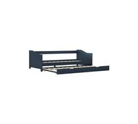 Cadre de lit extensible Gris Bois de pin 90x200 cm