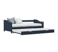 Cadre De Lit Extensible Gris Bois De Pin 90x200 Cm Gris