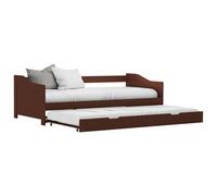 Cadre De Lit Extensible Marron Foncé Bois De Pin 90x200 Cm