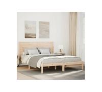 Cadre de lit extra long sans matelas 140x210 cm bois massif 3309299