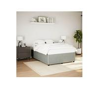 Cadre de lit Gris clair 140x190 cm Velours, sommier, cadre de lit plateforme, cadre de lit rembourré, meuble de 3285006