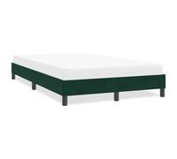 Cadre de Lit Gris Foncé 140x190 cm Velours Rembourré Double Sommier vidaXL