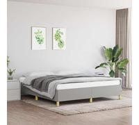 Cadre de Lit Gris Foncé 180 x 200 cm Tissu Rembourré Double Sommier vidaXL