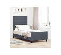 Cadre de lit Gris foncé 80x200 cm Velours 3344904
