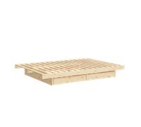 Cadre de Lit Kanso avec 2 Tiroirs 120 x 200 cm Brut de Karup Design