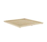 Cadre de Lit Karup Design Dock 180x200 en Pin Laqué Transparent