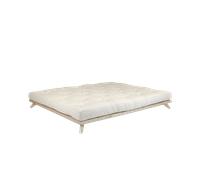 Cadre de Lit Karup Design Senza 180x200 en Pin Laqué Transparent