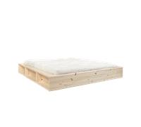 Cadre de Lit Karup Design Ziggy 180x200 en Pin Laqué Transparent