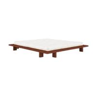 Lit futon 180x200 bois massif terracotta JAPAN - JAPAN
