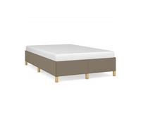 vidaXL Cadre de lit rembourré avec sommier à lattes – Lit double moderne 120x190 cm taupe