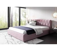 Cadre de lit Lit rembourré Lits Double Hôtel 180x200 Chambre à coucher Rose Meubles