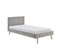 Cadre de lit LODI avec sommier à lattes - Gris clair, Largeur - 90 cm