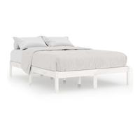 Cadre de Lit lot 1 Bois Massif Pin Blanc 140x200 cm Simple Robuste