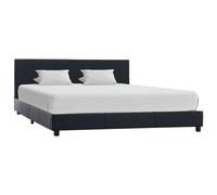 Cadre de Lit Marron Similicuir Daim 100x200 cm Rembourré Simple Adulte vidaXL