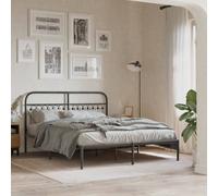 Cadre de Lit Métal Adulte Meuble Chambre à Coucher Maison Intérieur vidaXL