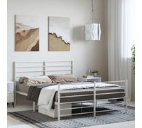 Cadre de Lit Métal avec Tête de Lit Pied de Lit Simple Noir 90x190 cm vidaXL