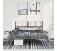 Cadre de Lit Métal sans Matelas Adulte Sommier à Lattes Chambre Intérieur vidaXL