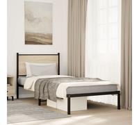 Cadre de Lit Métal sans Matelas Adulte Sommier Meuble Chambre Intérieur vidaXL