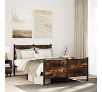 Cadre de Lit Métal sans Matelas Adulte Sommier Meuble Chambre Intérieur vidaXL