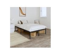Vidaxl Cadre De Lit Métal Noir 120x190 Cm Noir