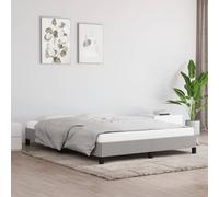 Cadre de Lit Noir 120x200 cm Tissu Rembourré Double Sommier Chambre vidaXL