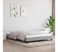 Cadre de Lit Noir 120x200 cm Tissu Rembourré Double Sommier Chambre vidaXL