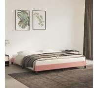 Cadre de Lit Noir 120x200 cm Velours Rembourré Double Sommier Chambre vidaXL