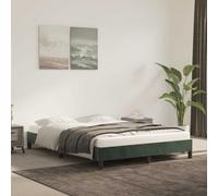 Cadre de Lit Noir 120x200 cm Velours Rembourré Double Sommier Chambre vidaXL