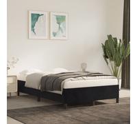 Cadre de Lit Noir 120x200 cm Velours Rembourré Double Sommier Chambre vidaXL